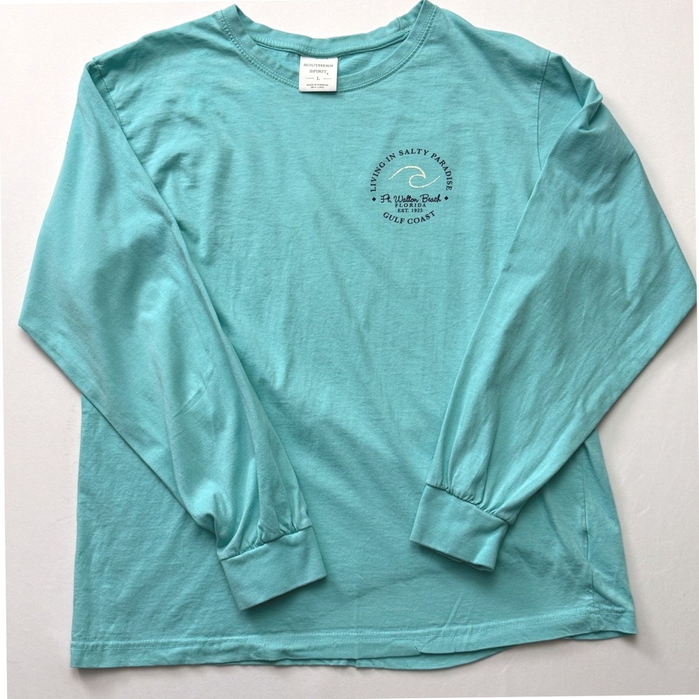 Southern Spirit Long Sleeve Graphic‎ Tee Ft Walton Beach Gulf Coast L